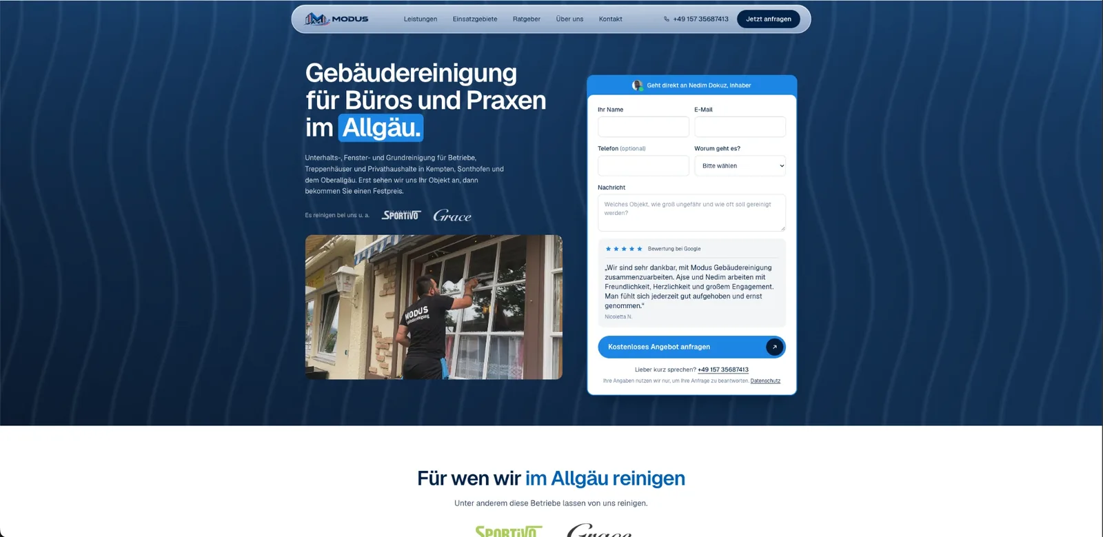 Website Reinigungs-Modus: Digitale Präsenz für Premium-Reinigungsdienste