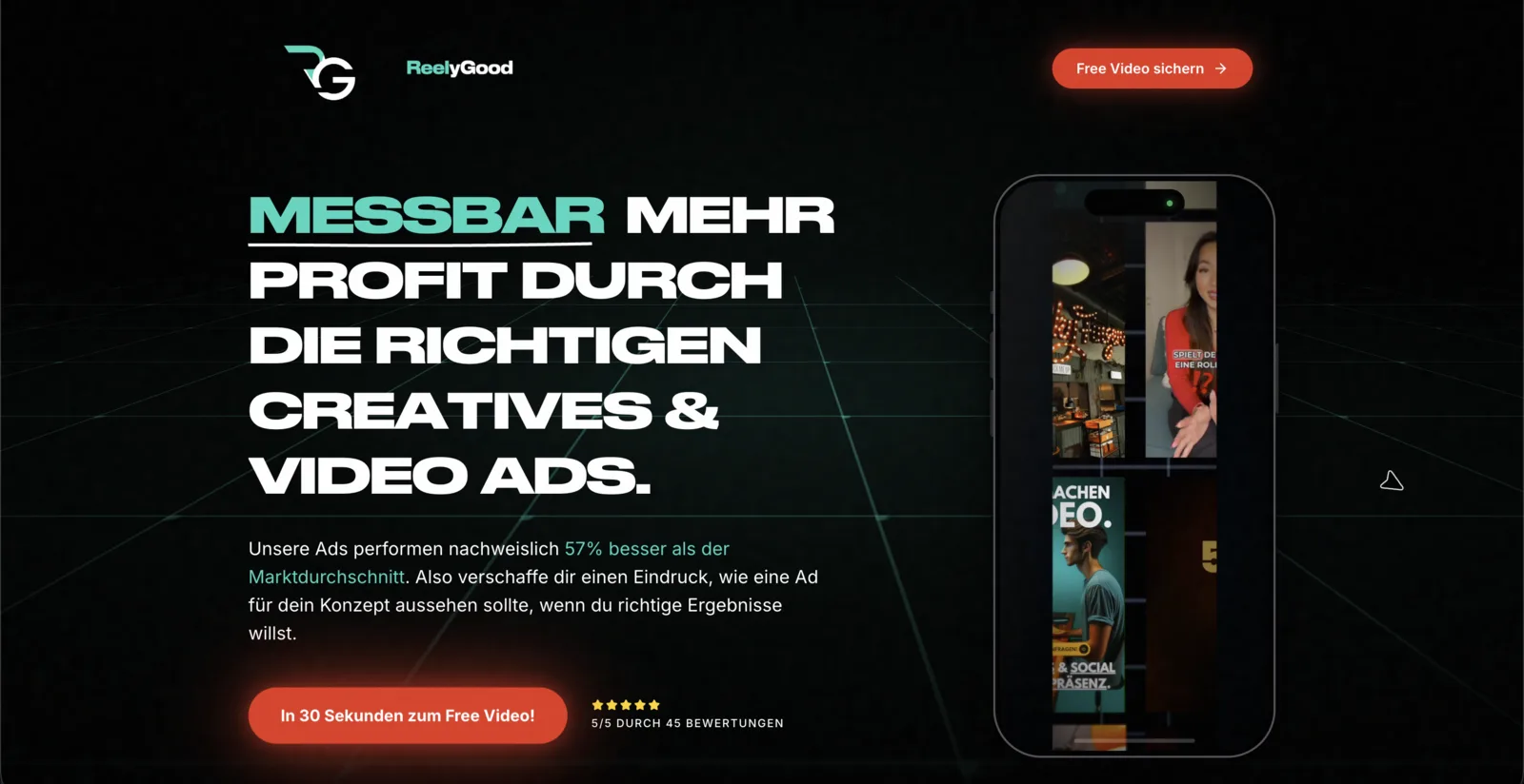 Reely Good Landingpage