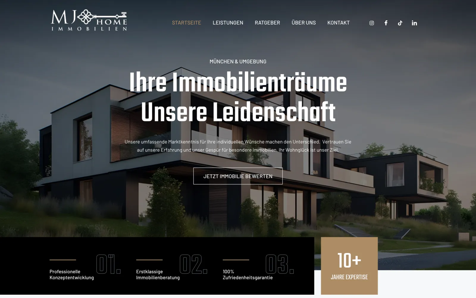 Website-Projekt MJ Home Immobilien